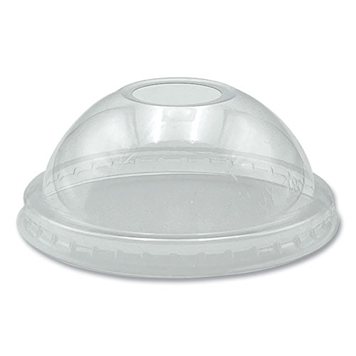 Pet Cold Cup Dome Lids, Fits 9 Oz To 10 Oz Cold Cups, Plastic, Clear, 100/pack
