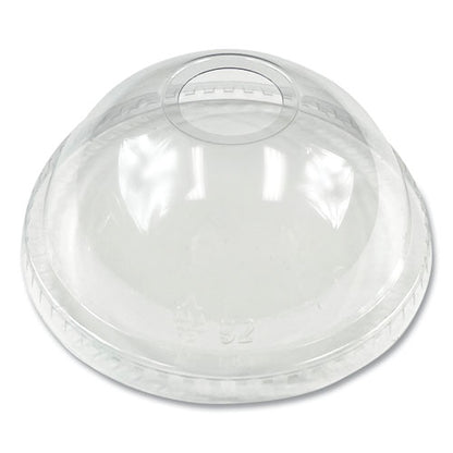 Pet Cold Cup Dome Lids, Fits 9 Oz To 10 Oz Cold Cups, Plastic, Clear, 1,000/carton