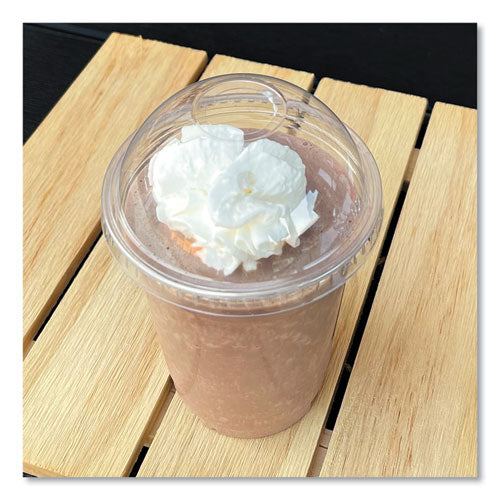 Pet Cold Cup Dome Lids, Fits 9 Oz To 10 Oz Cold Cups, Plastic, Clear, 1,000/carton