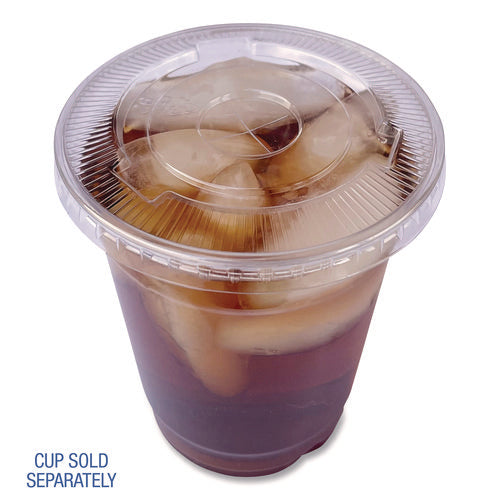 Crystal-clear Cold Cup Straw-slot Lids, Fits 9 Oz To 10 Oz Cold Cups, Plastic, Clear, 1,000/carton