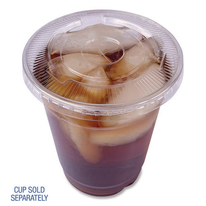 Crystal-clear Cold Cup Straw-slot Lids, Fits 9 Oz To 10 Oz Cold Cups, Plastic, Clear, 1,000/carton