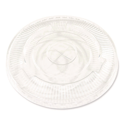 Crystal-clear Cold Cup Straw-slot Lids, Fits 9 Oz To 10 Oz Cold Cups, Plastic, Clear, 1,000/carton