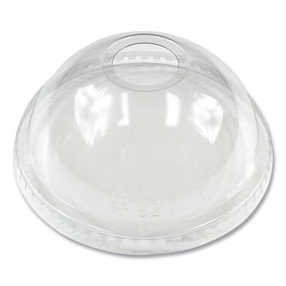Pet Cold Cup Dome Lids, Fits 9 Oz Squat/12 Oz Cold Cups, Plastic, Clear, 1,000/carton