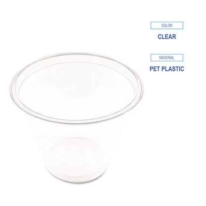 Clear Plastic Cold Cups, Squat, 9 Oz, 1,000/carton