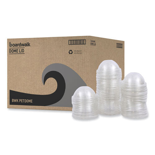 Pet Cold Cup Dome Lids, Fits 14 Oz To 24 Oz Cold Cups, Plastic, Clear, 100/sleeve, 10 Sleeves/carton