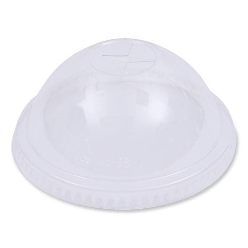 Pet Cold Cup Dome Lids, Fits 14 Oz To 24 Oz Cold Cups, Plastic, Clear, 100/sleeve, 10 Sleeves/carton
