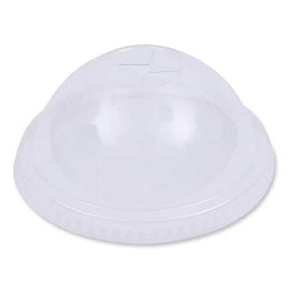 Pet Cold Cup Dome Lids, Fits 14 Oz To 24 Oz Cold Cups, Plastic, Clear, 100/sleeve, 10 Sleeves/carton