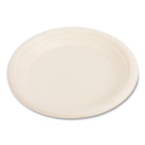 Bagasse Pfas-free Dinnerware, Plate, Sugarcane, 6" Dia, Tan, 1,000/carton