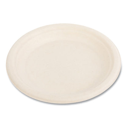 Bagasse Pfas-free Dinnerware, Plate, Sugarcane, 6" Dia, Tan, 1,000/carton