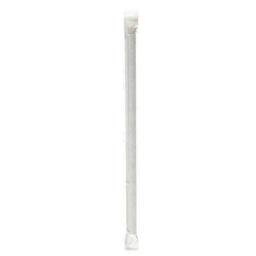 Wrapped Jumbo Paper Straws, 7.75", Paper, Black, 320/pack, 4 Packs/carton