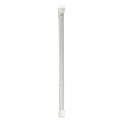 Wrapped Jumbo Paper Straws, 7.75", Paper, Black, 320/pack, 4 Packs/carton