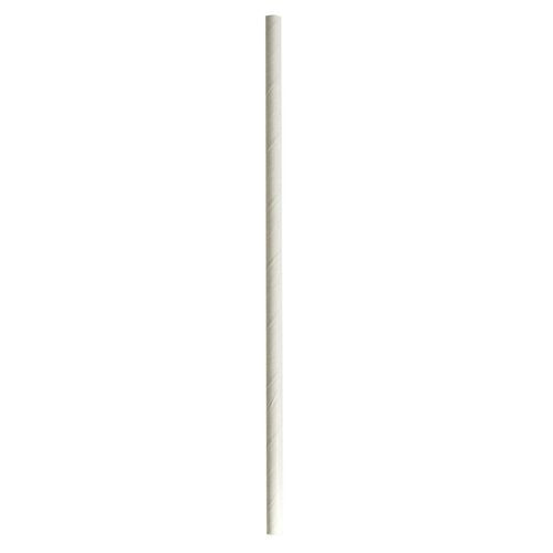 Wrapped Jumbo Paper Straws, 7.75", Paper, White, 320/pack, 4 Packs/carton