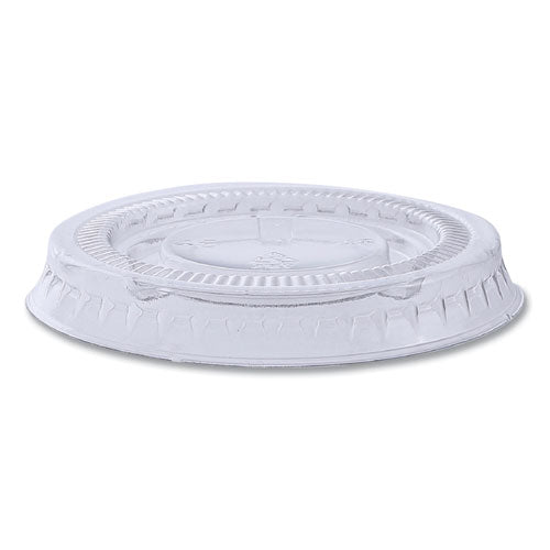 Souffle/portion Cup Lids, Fits 1 Oz Portion Cups, Plastic, Clear, 2,500/carton