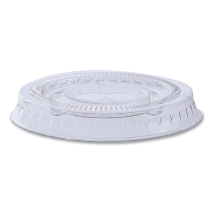 Souffle/portion Cup Lids, Fits 1 Oz Portion Cups, Plastic, Clear, 2,500/carton