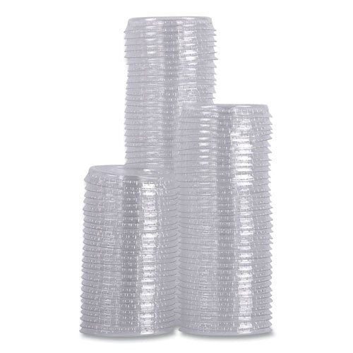 Souffle/portion Cup Lids, Fits 1 Oz Portion Cups, Plastic, Clear, 2,500/carton