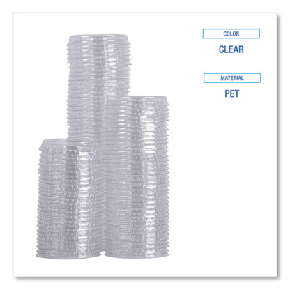 Souffle/portion Cup Lids, Fits 1 Oz Portion Cups, Plastic, Clear, 2,500/carton