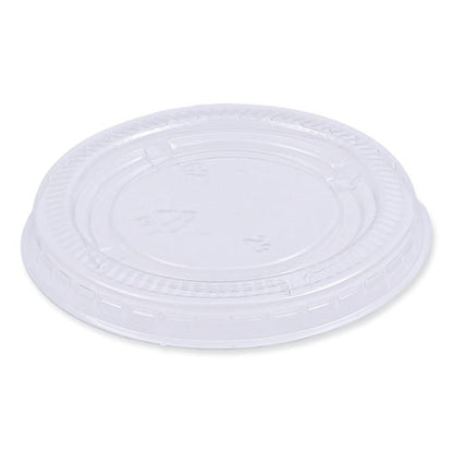 Souffle/portion Cup Lids, Fits 1.5 Oz And 2 Oz Portion Cups, Plastic, Clear, 2,500/carton