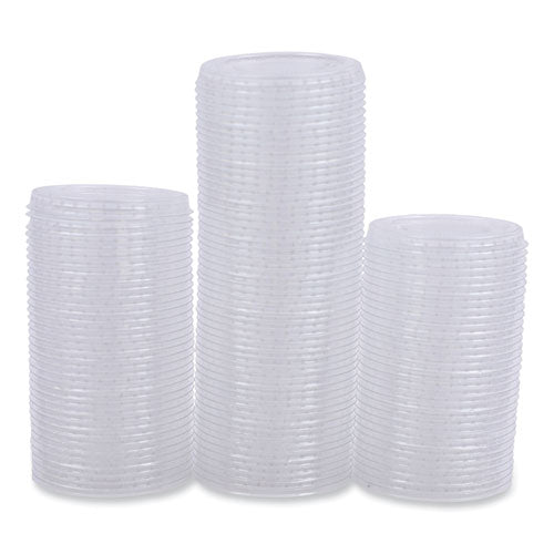 Souffle/portion Cup Lids, Fits 1.5 Oz And 2 Oz Portion Cups, Plastic, Clear, 2,500/carton