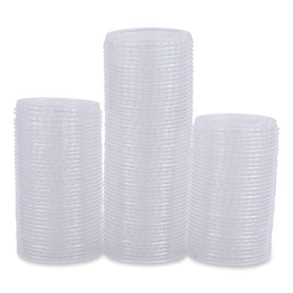 Souffle/portion Cup Lids, Fits 1.5 Oz And 2 Oz Portion Cups, Plastic, Clear, 2,500/carton