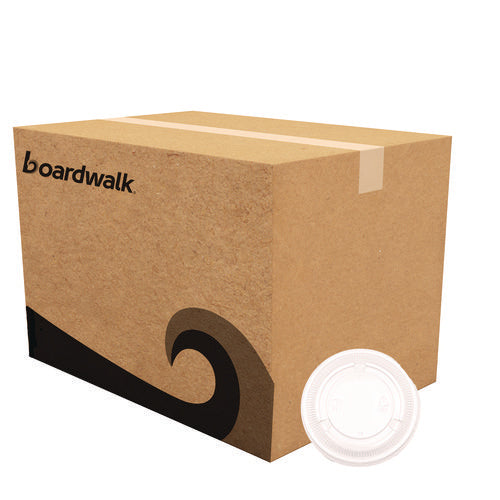 Souffle/portion Cup Lids, Fits 3.25 Oz To 5.5 Oz Portion Cups, Plastic, Clear, 2,500/carton