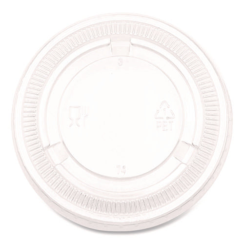 Souffle/portion Cup Lids, Fits 3.25 Oz To 5.5 Oz Portion Cups, Plastic, Clear, 2,500/carton