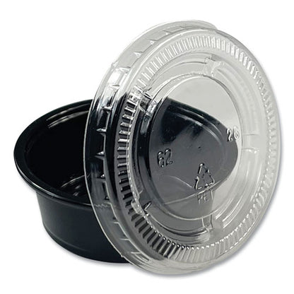Souffle/portion Cups, 1.5 Oz, Plastic, Black, 2,500/carton