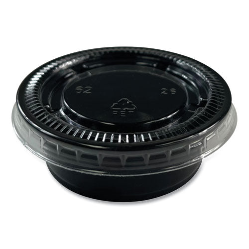 Souffle/portion Cups, 1.5 Oz, Plastic, Black, 2,500/carton