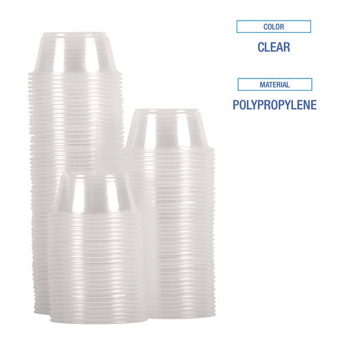 Souffle/portion Cups, 1.5 Oz, Plastic, Translucent, 2,500/carton