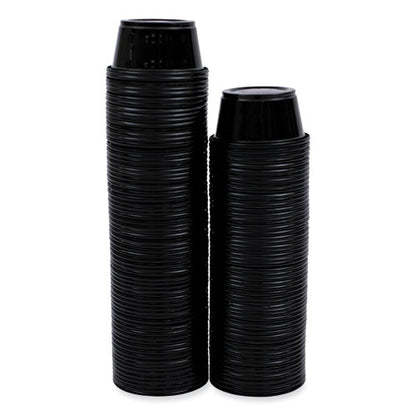 Souffle/portion Cups, 2 Oz, Plastic, Black, 125/sleeve, 20 Sleeves/carton