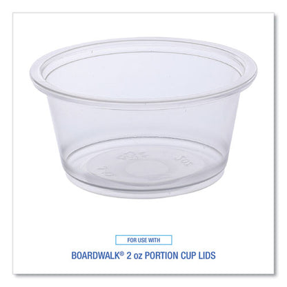 Souffle/portion Cups, 2 Oz, Plastic, Clear, 125/sleeve, 20 Sleeves/carton