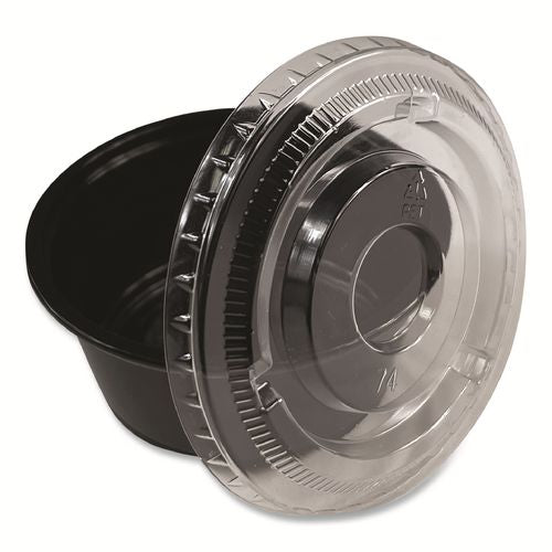 Souffle/portion Cups, 3.25 Oz, Plastic, Black, 2,500/carton