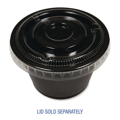 Souffle/portion Cups, 3.25 Oz, Plastic, Black, 2,500/carton