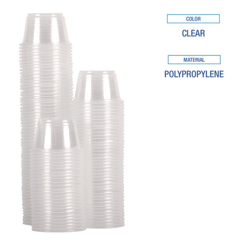 Souffle/portion Cups, 3.25 Oz, Plastic, Translucent, 2,500/carton