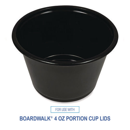Souffle/portion Cups, 4 Oz, Plastic, Black, 2,500/carton