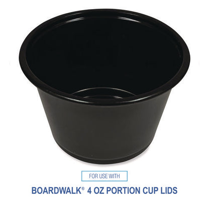 Souffle/portion Cups, 4 Oz, Plastic, Black, 2,500/carton