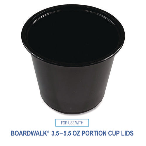 Souffle/portion Cups, 5.5 Oz, Plastic, Black, 2,500/carton