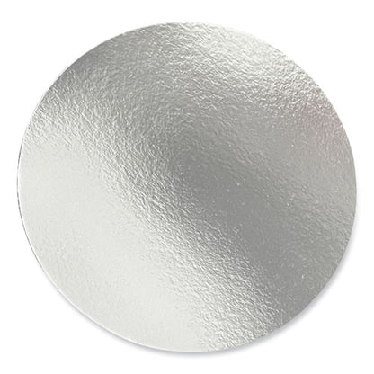 Round Aluminum To-go Container Lids, Flat Lid, 7" Diameter, Silver, Paper, 500/carton