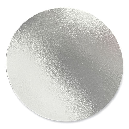 Round Aluminum To-go Container Lids, Flat Lid, 7" Diameter, Silver, Paper, 500/carton