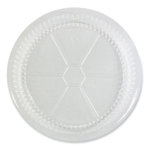 Round Aluminum To-go Container Lids, Dome Lid, 9" Diameter, Clear, Plastic, 500/carton