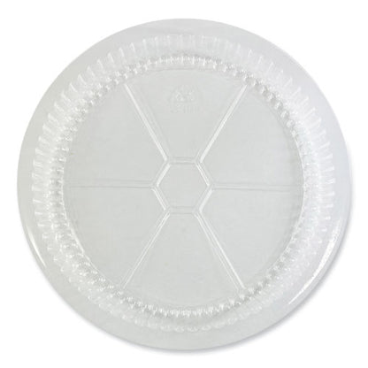 Round Aluminum To-go Container Lids, Dome Lid, 9" Diameter, Clear, Plastic, 500/carton