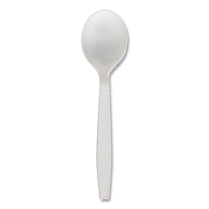 Heavyweight Polypropylene Cutlery, Soup Spoon, Plastic, White, 1,000/carton
