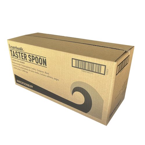 Mediumweight Polypropylene Cutlery, Spoon, Plastic, Black, 1,000/carton