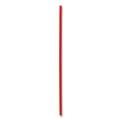 Single-tube Stir-straws,5.25", Polypropylene, Red, 1,000/pack, 10 Packs/carton