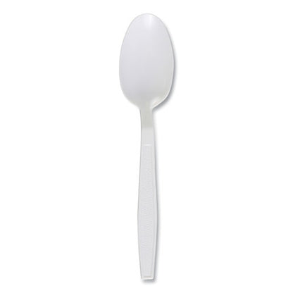 Heavyweight Polypropylene Cutlery, Spoon, Plastic, White, 1,000/carton