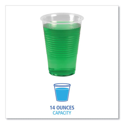 Translucent Plastic Cold Cups, 14 Oz, 50/sleeve, 20 Sleeves/carton