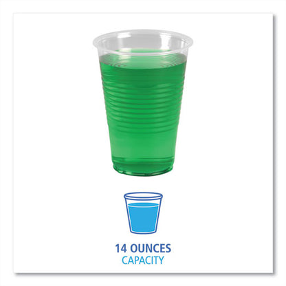 Translucent Plastic Cold Cups, 14 Oz, 50/pack