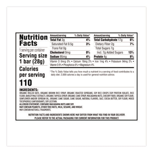 Energy Bar Minis, White Chocolate Macadamia Nut, 1 Oz, 20/box