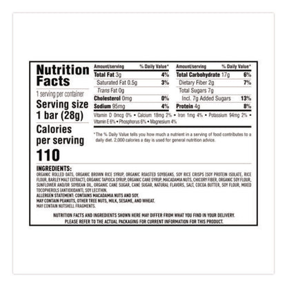 Energy Bar Minis, White Chocolate Macadamia Nut, 1 Oz, 20/box