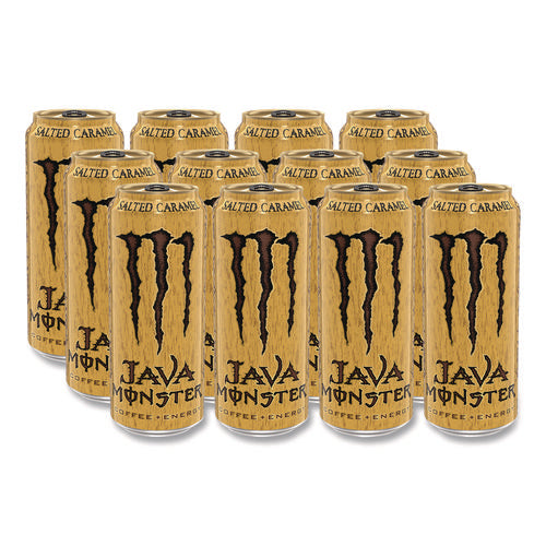 Java Monster Cold Brew Coffee, Salted Caramel, 15 Oz Can, 12/pack