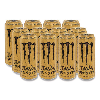 Java Monster Cold Brew Coffee, Salted Caramel, 15 Oz Can, 12/pack